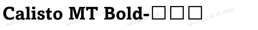 Calisto MT Bold字体转换